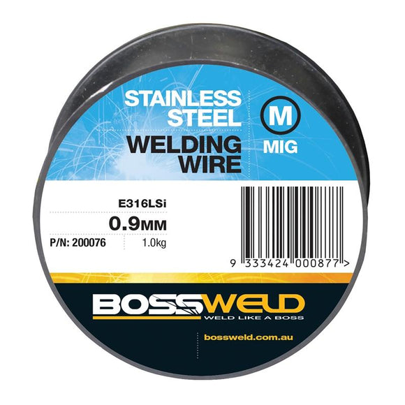 Bossweld Mig Wire Stainless Steel - 0.9mm x 1kg