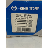 KING TONY 8" 5 Pce 2nd Cut File Set