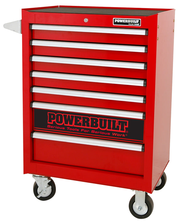Powerbuilt 7 Drawer Roller Cabinet Racing Red