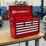 Keep Your Tools Organised, Secure & Ready to Work The Powerbuilt 9 Drawer Tool Chest – Racing Series in Red is built for the serious workshop. With nine smooth-gliding drawers, a robust locking system, and a sleek powder coat finish, it’s the storage solution that keeps your tools exactly where you need them — protected, organised, and always within reach. Why Choose This Tool Chest? 9 Drawers in 3 Configurations — Six half-width and three full-width drawers give you flexible storage for everything from sma
