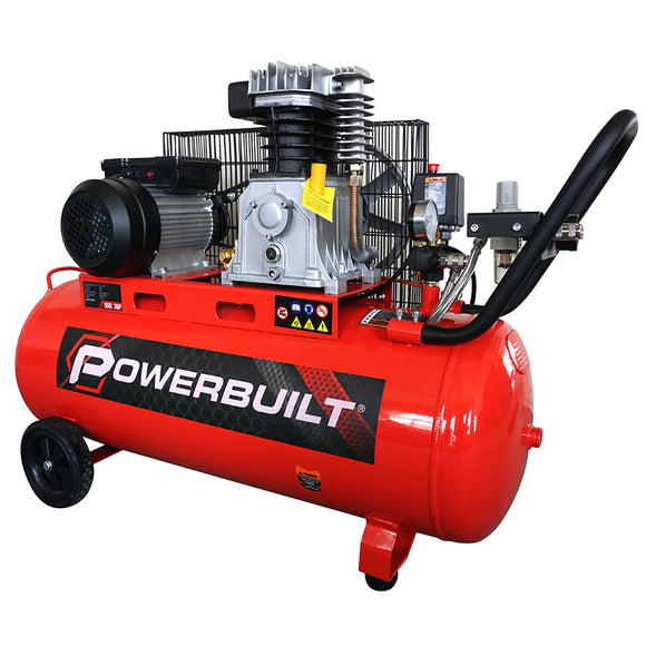 POWERBUILT Air Compressor 100L 3hp Belt Drive
