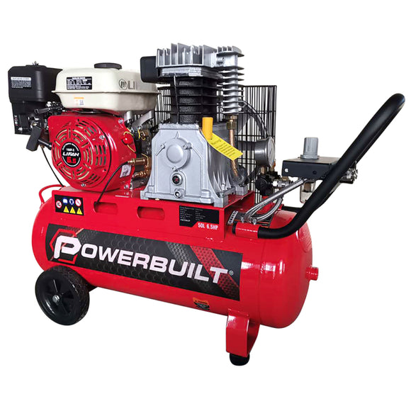POWERBUILT Air Compressor 50L, Petrol Engine