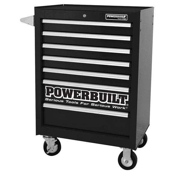 Powerbuilt 7 Drawer Roller Cabinet Racing Black