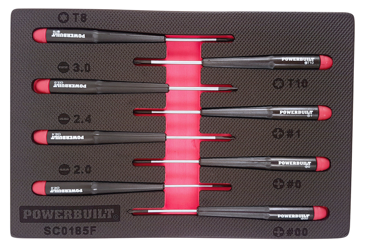 Powerbuilt 9Pc Precision Screwdriver Tray – Herbos Equipment