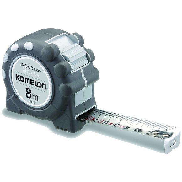 KOMELON INOX Rubber/Stainless 8x25mm-Tape Measure-Komelon-Herbos Equipment Limited
