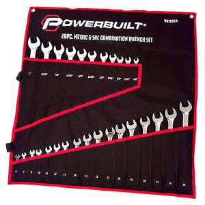 Powerbuilt mirror polish combination wrenches are constructed from tough heat-treated chrome vanadium steel for strength and durability that resists wear better than steel alone With precision bevelled flats for easy mating to bolts and a knuckle-saving 15-degree offset, consider these your new go-to combination wrenches The box ends also feature Z-Drive design that contacts the flat walls of fasteners for better grip and less chance of rounding