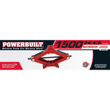 Buy the Powerbuilt 1.6 Ton / 1500 Kg Scissor Jack online in NZ. Compliant with AS/NZS 2693:2007, heavy-duty steel frame, 120–410mm lift range. Fast NZ shipping.